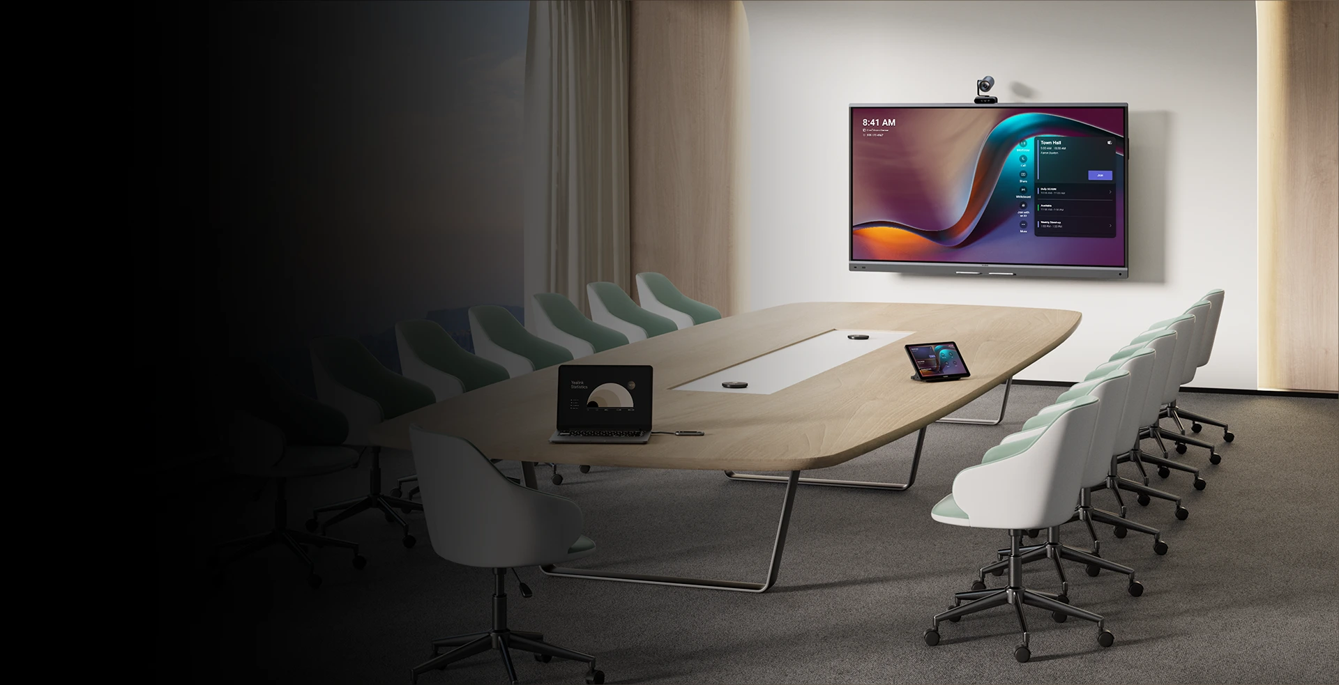 MeetingBoard Pro: sala de ședințe „la un click distanță” – videoconferință, afișaj și whiteboard inteligent într-un singur echipament